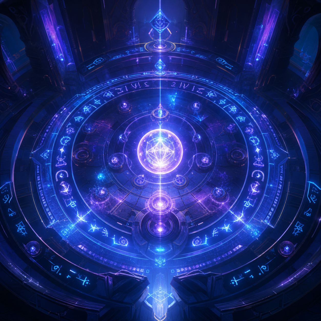 Luminous circular memory chamber